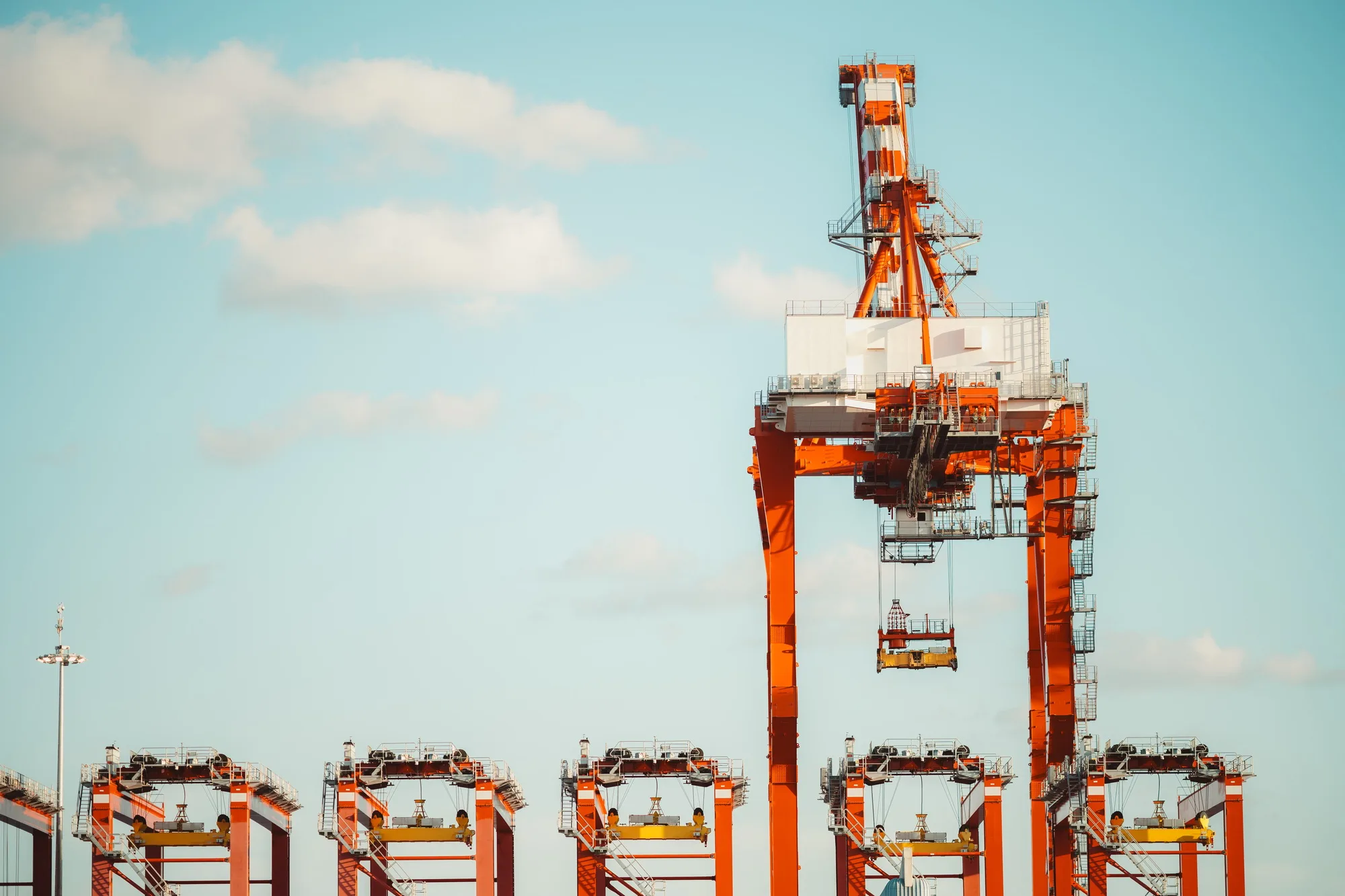 Container crane at port